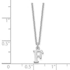 10KW Cutout Letter F Initial Necklace