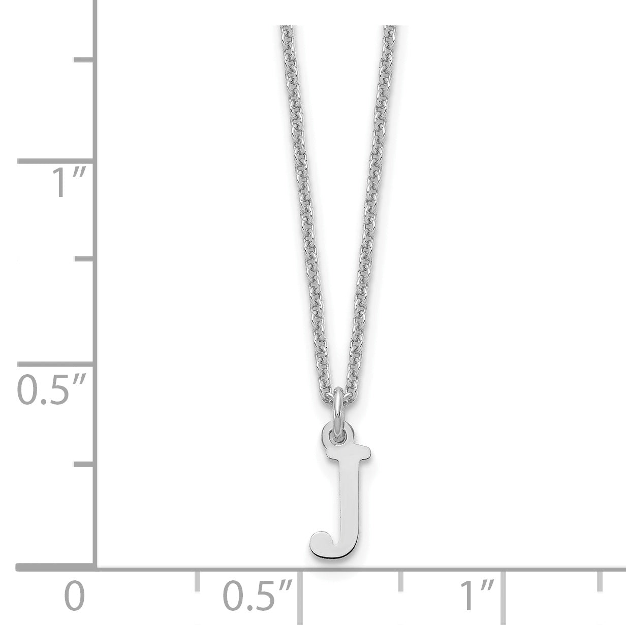 10KW Cutout Letter J Initial Necklace