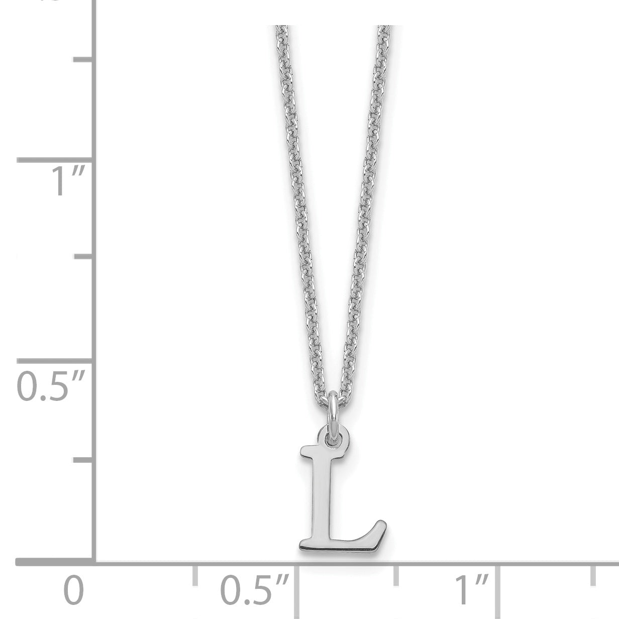 10KW Cutout Letter L Initial Necklace