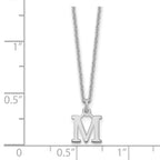 10KW Cutout Letter M Initial Necklace