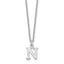 10KW Cutout Letter N Initial Necklace