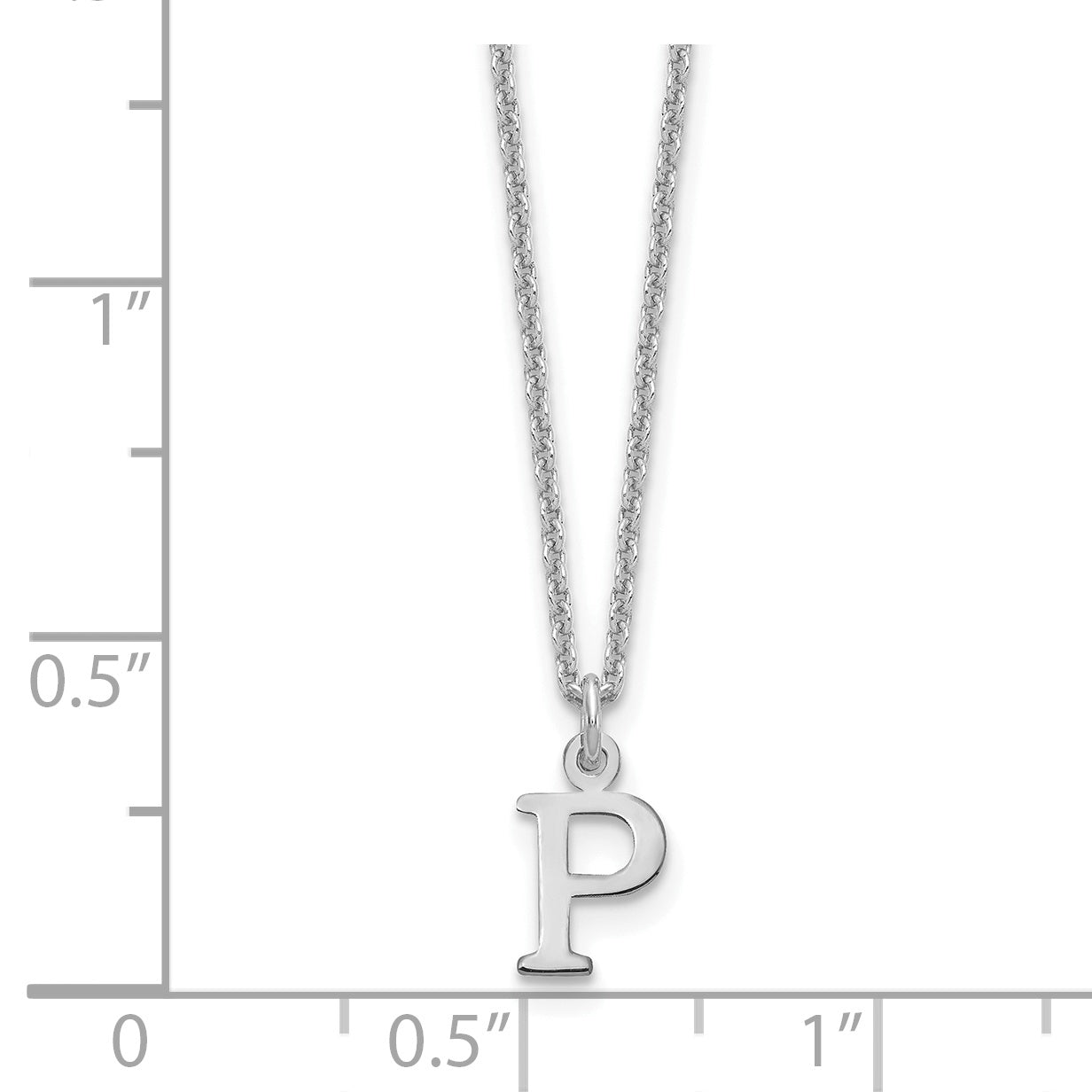 10KW Cutout Letter P Initial Necklace