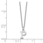 10KW Cutout Letter P Initial Necklace