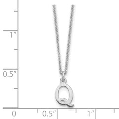 10KW Cutout Letter Q Initial Necklace