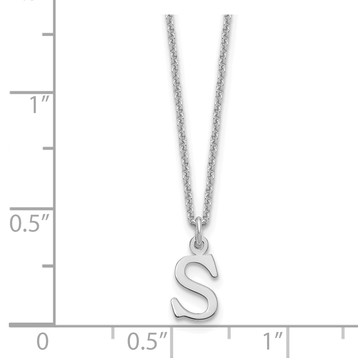 10KW Cutout Letter S Initial Necklace Secondary image