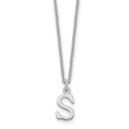 10KW Cutout Letter S Initial Necklace