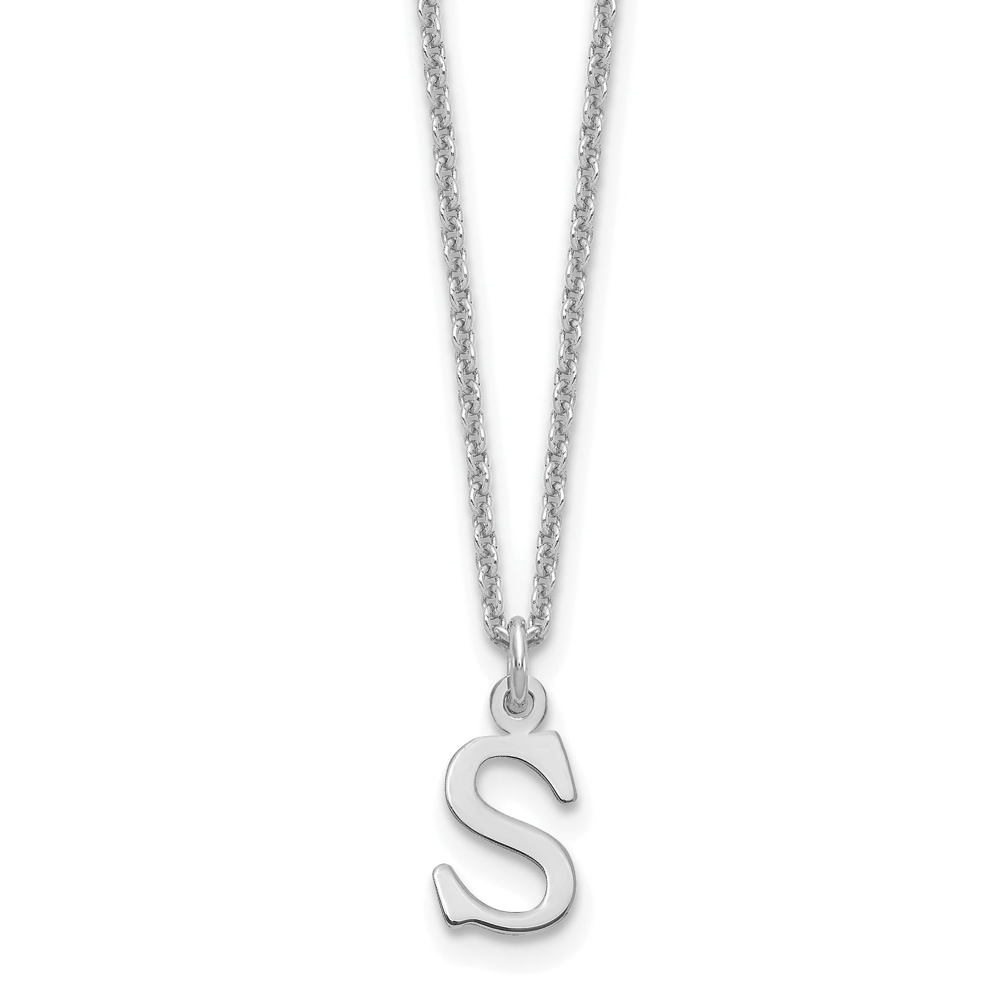 10KW Cutout Letter S Initial Necklace