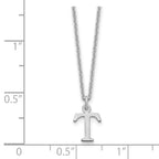 10KW Cutout Letter T Initial Necklace