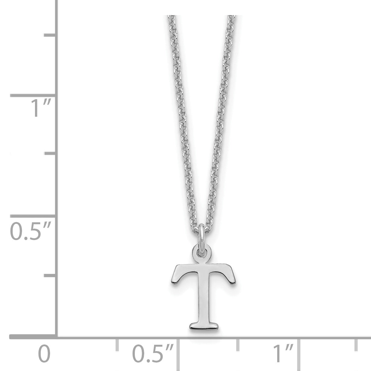 10KW Cutout Letter T Initial Necklace