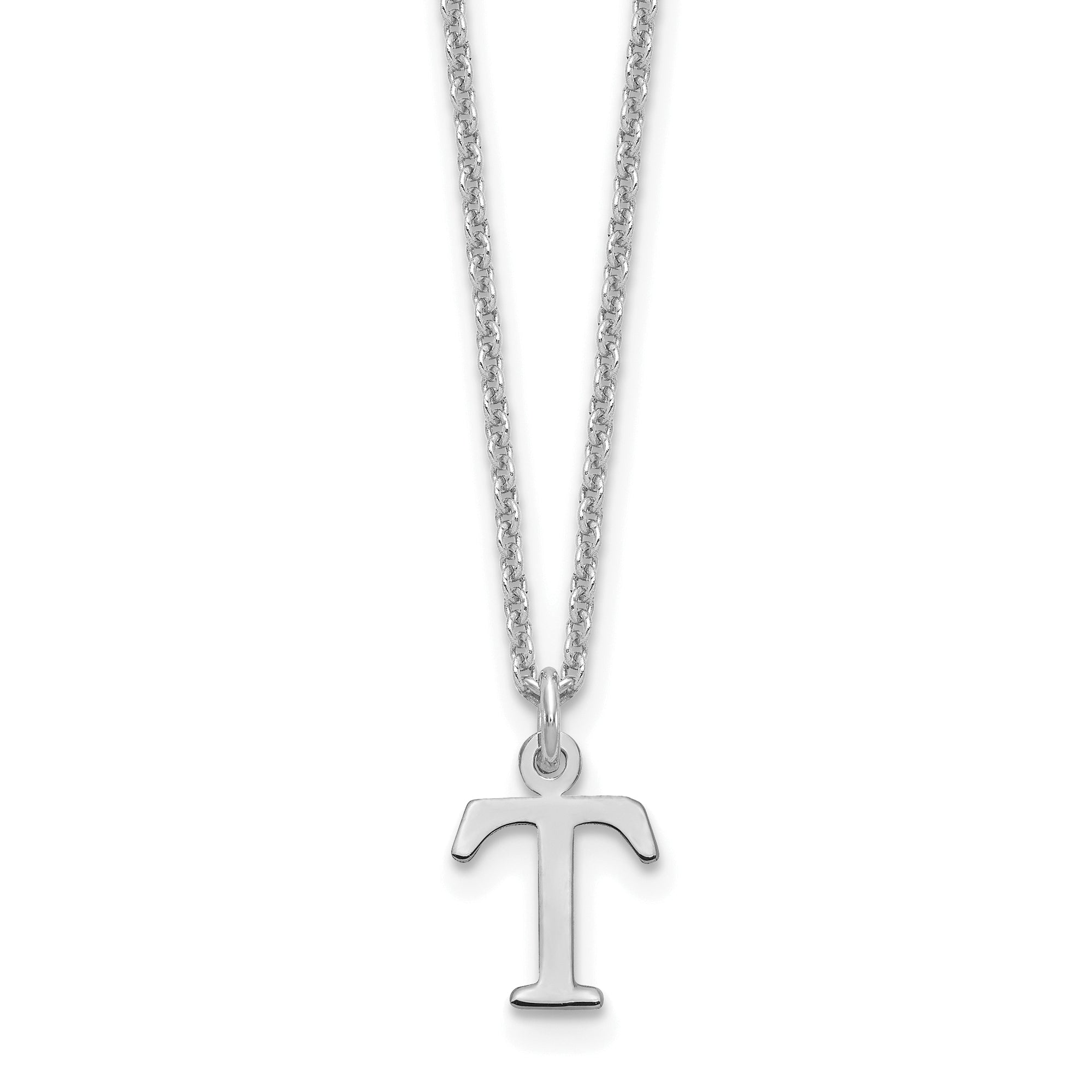 10KW Cutout Letter T Initial Necklace
