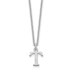 10KW Cutout Letter T Initial Necklace