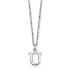 10KW Cutout Letter U Initial Necklace