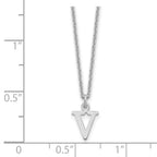 10KW Cutout Letter V Initial Necklace