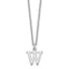 10KW Cutout Letter W Initial Necklace