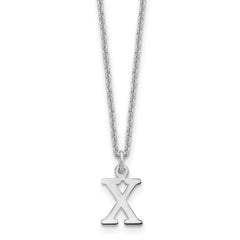 10KW Cutout Letter X Initial Necklace
