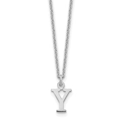 10KW Cutout Letter Y Initial Necklace