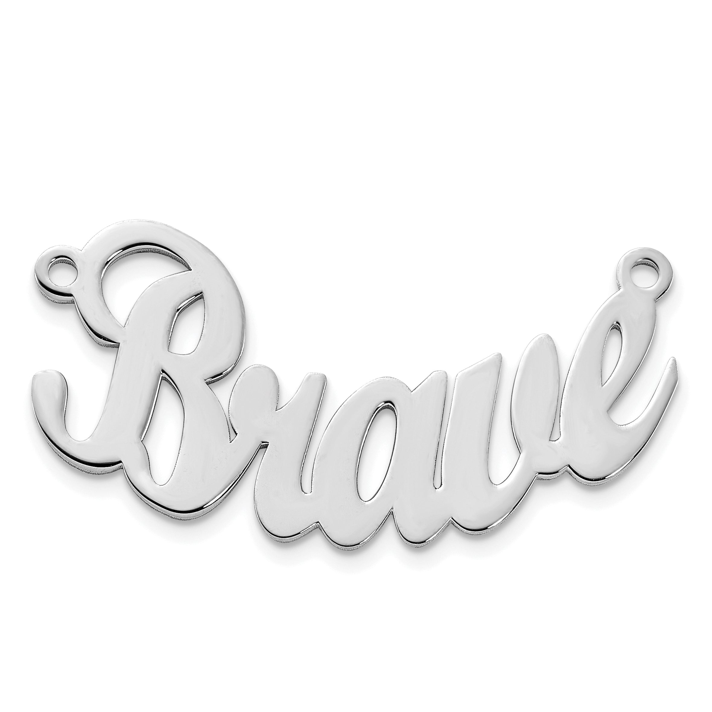 10k White Gold Curved Name Plate Main image