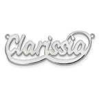 Sterling Silver/Rhodium-plated Swoop Name Plate