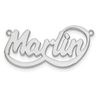 10k White Gold Swoop Name Plate