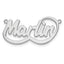 Sterling Silver/Rhodium-plated Swoop Name Plate