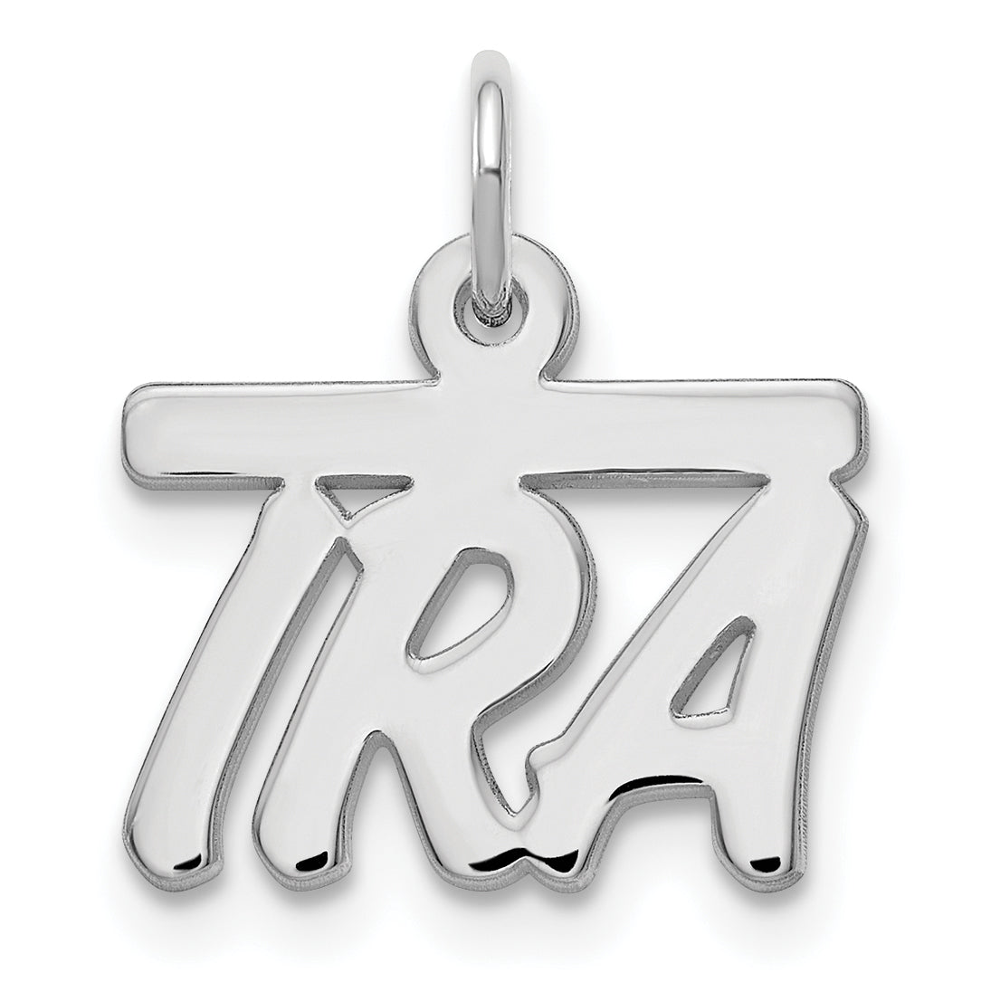 10k White Gold Top Bar Name Plate