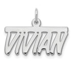 10k White Gold Top Bar Name Plate