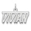10k White Gold Top Bar Name Plate