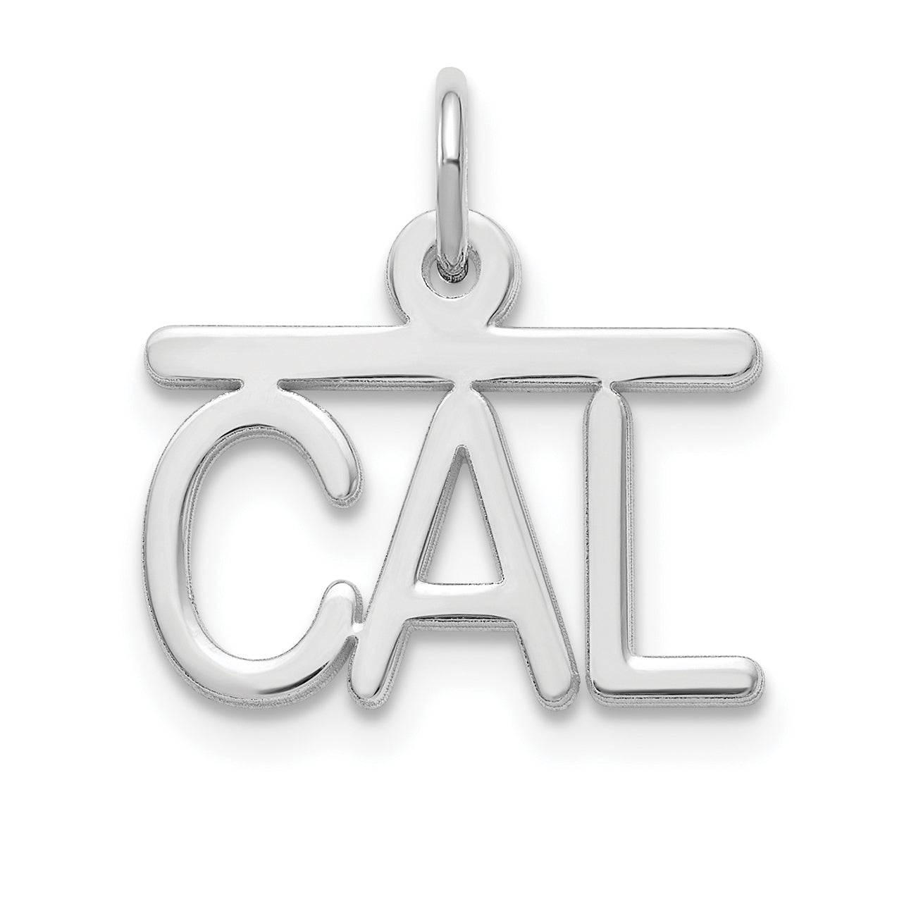 14k White Gold Top Bar Name Plate