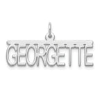 14k White Gold Top Bar Name Plate