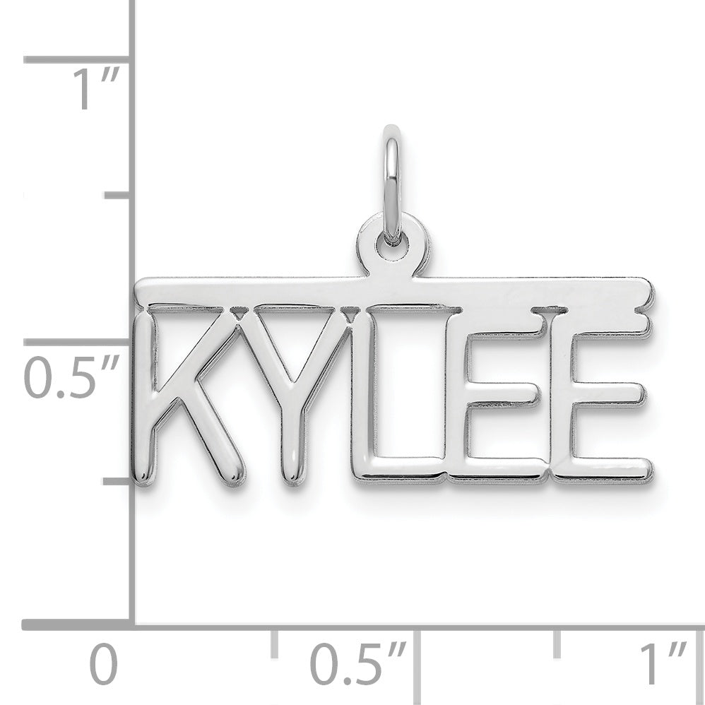 14k White Gold Top Bar Name Plate