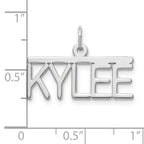 14k White Gold Top Bar Name Plate