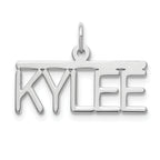 Sterling Silver/Rhodium-plated Top Bar Name Plate