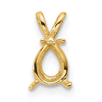 14k 7x5mm Pear Pendant Mounting (No Stone Included)