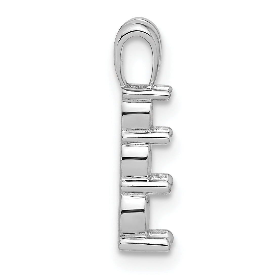 14k White Gold Holds 4.0/3.4/3.0mm Three-stone Pendant Mounting (No Stone Included)