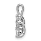 14k White Gold 1/2 carat Lab Grown Diamond VS/SI+ G+ Three Stone Pendant