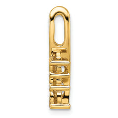 14k Holds 3.6/3.1/2.9mm Three-Stone Curved Bar Chain Slide Mounting (No Stone Included)