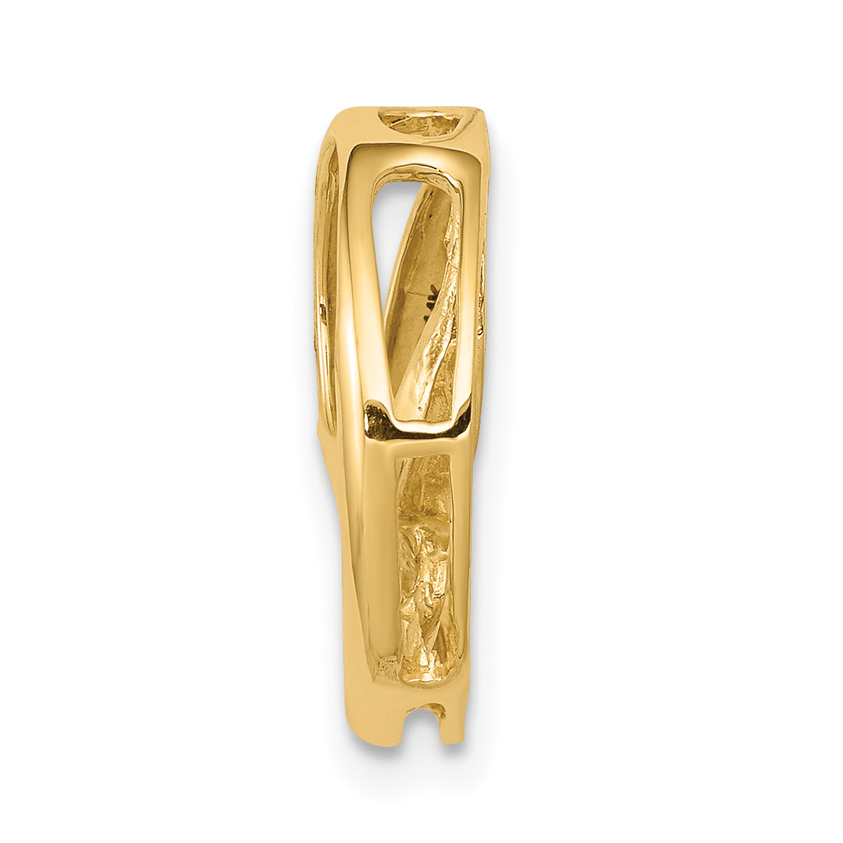 14k 3/8 carat Lab Grown Diamond VS/SI+ G+ Complete Circle Chain Slide Pendant Secondary image
