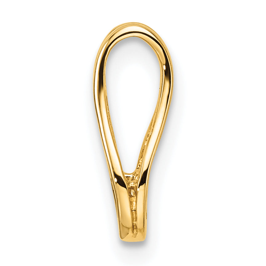 14k Holds 2.8mm Stone Teardrop-Shape Slide Mounting (No Stone Included) Fits up to 2mm Regular/6mm Fancy or Reversible Omega