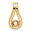 14k Holds 2.8mm Stone Teardrop-Shape Slide Mounting (No Stone Included) Fits up to 2mm Regular/6mm Fancy or Reversible Omega