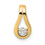 14k Complete 2.8mm AA Diamond Teardrop-Shape Slide Fits up to 2mm Regular/6mm Fancy or Reversible Omega