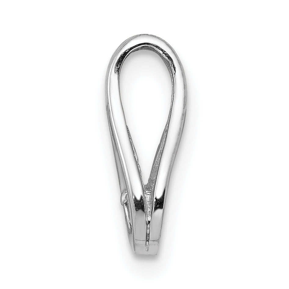 14k White Gold Holds 2.8mm Stone Teardrop-Shape Slide Mounting (No Stone Included) Fits up to 2mm Regular/6mm Fancy or Reversible Omega