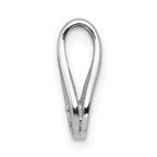 14k White Gold Holds 2.8mm Stone Teardrop-Shape Slide Mounting (No Stone Included) Fits up to 2mm Regular/6mm Fancy or Reversible Omega