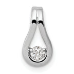 14k White Gold Holds 2.8mm Stone Teardrop-Shape Slide Mounting (No Stone Included) Fits up to 2mm Regular/6mm Fancy or Reversible Omega