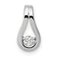 14k White Gold Holds 2.8mm Stone Teardrop-Shape Slide Mounting (No Stone Included) Fits up to 2mm Regular/6mm Fancy or Reversible Omega