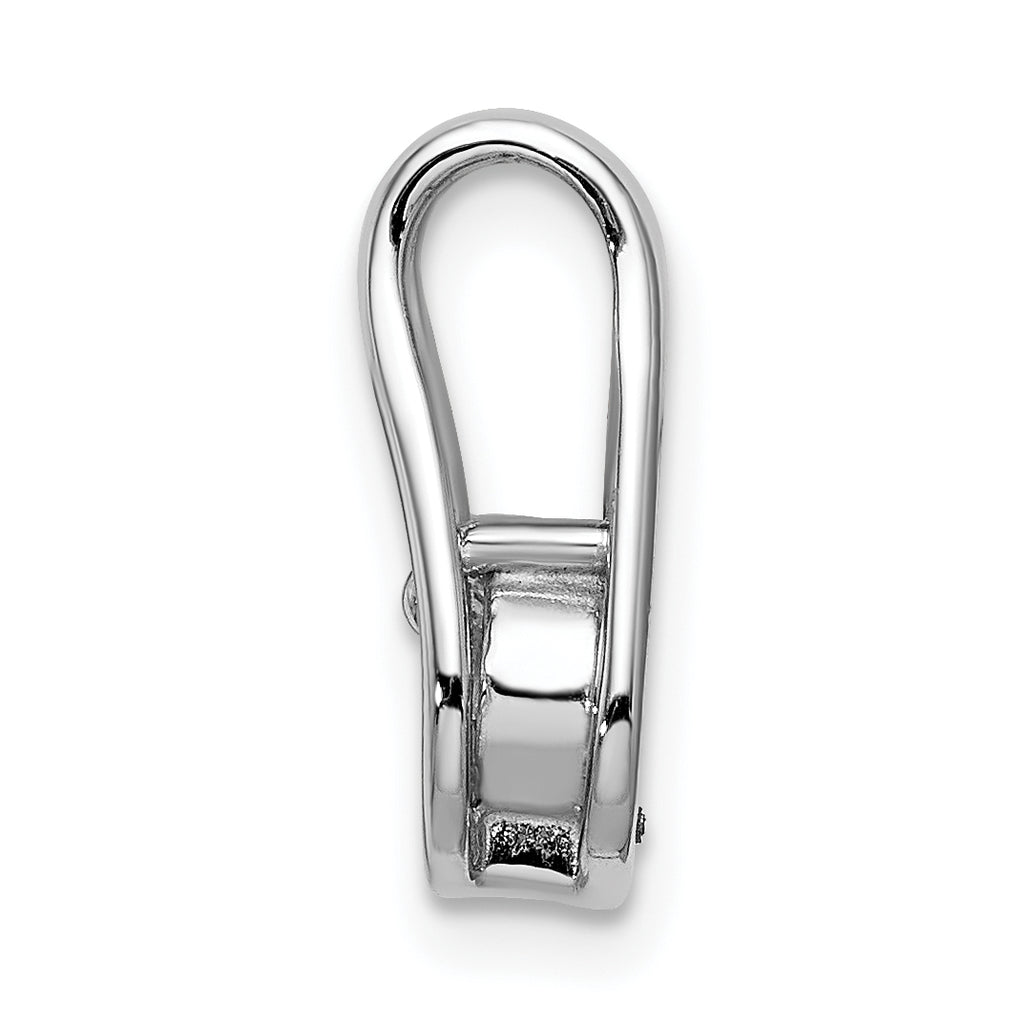 14k White Gold Holds 4.7mm Stone Teardrop-Shape Slide Mounting (No Stone Included) Fits up to 3mm Regular/6mm Fancy or Reversible Omega