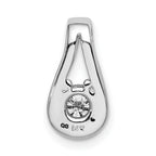 14k White Gold Holds 4.7mm Stone Teardrop-Shape Slide Mounting (No Stone Included) Fits up to 3mm Regular/6mm Fancy or Reversible Omega