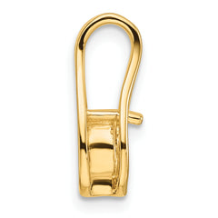 14k Holds 4.7mm Stone Teardrop-Shape Slide Mounting (No Stone Included) Fits up to 3mm Regular/6mm Fancy or Reversible Omega