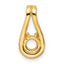 14k Holds 4.7mm Stone Teardrop-Shape Slide Mounting (No Stone Included) Fits up to 3mm Regular/6mm Fancy or Reversible Omega