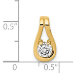 14k Complete 4.7mm AA Diamond Teardrop-Shape Slide Fits up to 3mm Regular/6mm Fancy or Reversible Omega