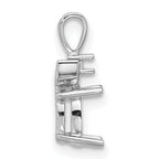 14k White Gold 8x6mm Oval Gemstone Pendant Mounting (No Stone Included)